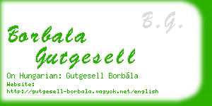 borbala gutgesell business card